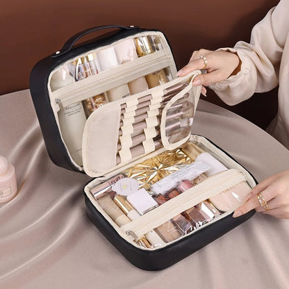 Multi-Compartment Cosmetic Bag