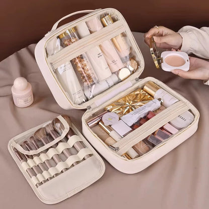 Multi-Compartment Cosmetic Bag