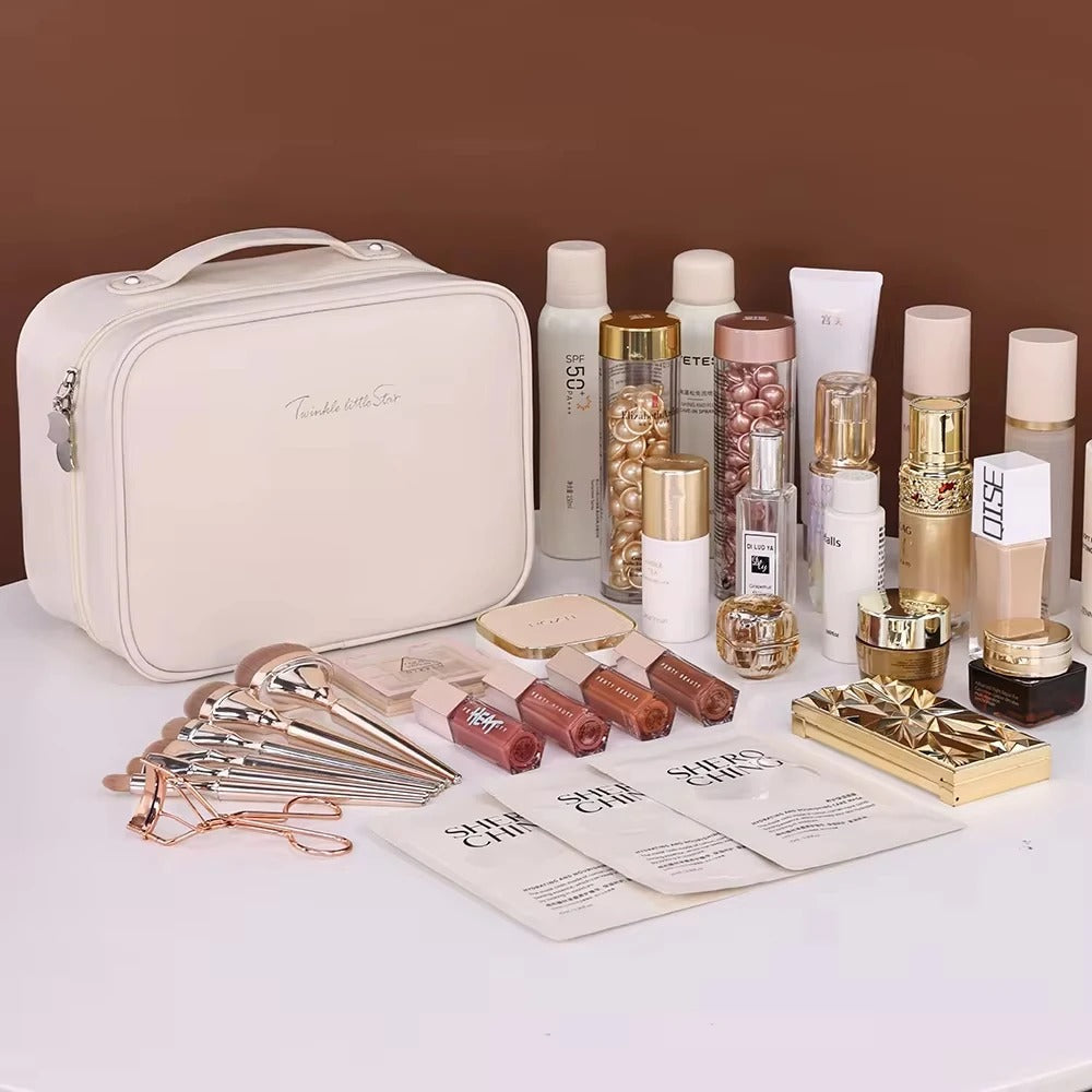 Multi-Compartment Cosmetic Bag