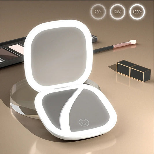 LED 5X 10X Small Makeup Mirror