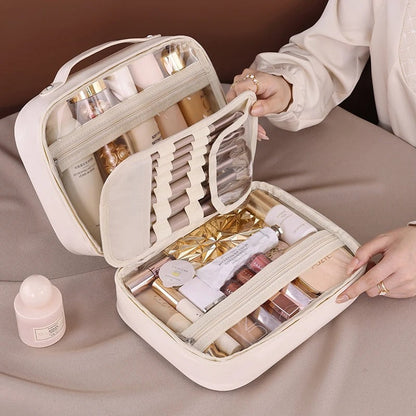 Multi-Compartment Cosmetic Bag